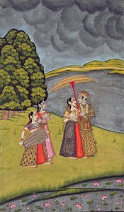 Malari Ragini, da una serie di Ragamala, Murshidabad, c.1770-75 da School Mughal