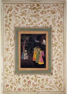Sultano Ibrahim Adham di Balkh con Angeli, Johnson Album VI, no.5, c.1770-80 da School Mughal