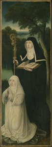 Santa Gertrude di Nivelles e una canonichessa agostiniana