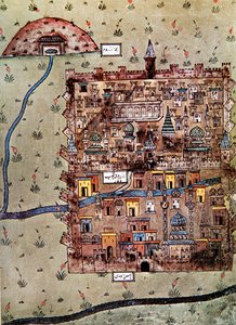 Mappa di Erzerum, Turchia c.1600
