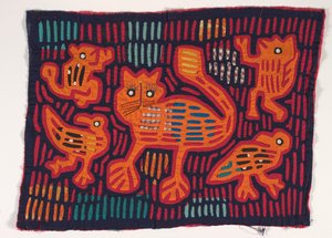 Pannello di camicia (mola), Popolo Kuna, Isole San Blas, c.1950 da School Panamanian