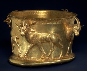 Coppa con fregio di gazzelle, Età del Ferro II, c.1° millennio a.C.