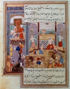 Gruppo di uomini in un hammam da School Persian