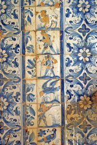 Pannello raffigurante scene di caccia, Tarouca, Portogallo da School Portuguese