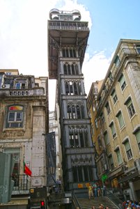 Elevador de Santa Justa, Lisbona, Portogallo da School Portuguese