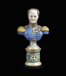 Un busto in porcellana dell