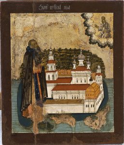 Nilo Santo al Lago Seliger, XVIII secolo da School Russian