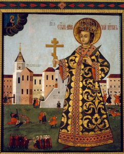 Il tsarevich Demetrius (1582-1591) (o Dimitri di Mosca, davanti alla città di Uglich, in Russia) da School Russian
