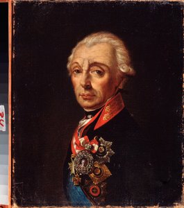 Ritratto del maresciallo generale principe Alexander Suvorov da School Russian