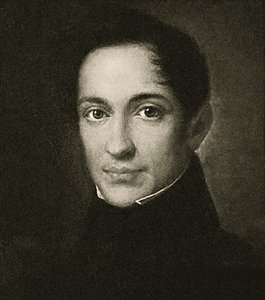 Ritratto di Alexander Herzen da School Russian