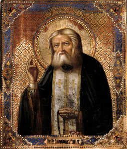 Rappresentazione del taumaturgo russo Serafino di Sarov