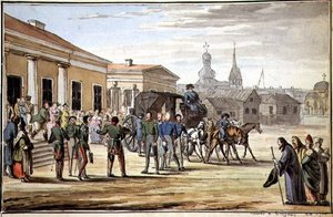 Soldati russi che arrivano a Krasnoy da School Russian
