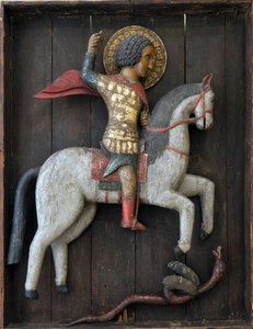 Icona russa: San Giorgio e il drago