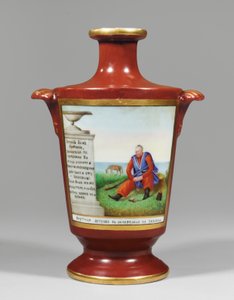 Vaso raffigurante un cosacco zaporozhiano, c.1825 da School Russian