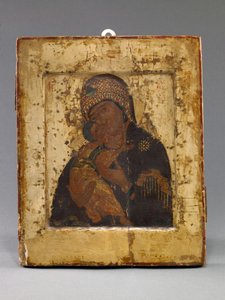 Volokolamskaya Madre di Dio (tempera su tavola) da School Russian