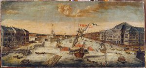 Veduta delle banchine della Neva da School Russian