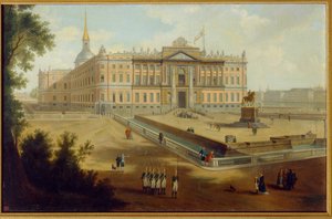 Veduta del palazzo Michele a San Pietroburgo da School Russian