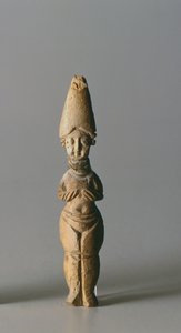 Figurina con un cappello alto, da Susa, Iran, IV-VI secolo d.C. da School Sasanian