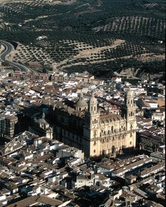 Vista aerea della Cattedrale di Jaen da School Spanish