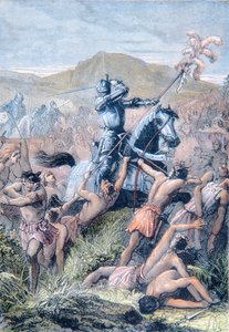 Hernan Cortes alla Battaglia di Otumba, Messico