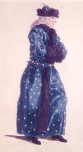 Miniatura del ritratto di Voltaire (1694-1778) in vecchiaia c.1770-80 da School Swiss