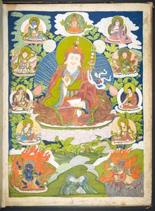 Add. Or. 3048 Uno di 12 disegni che raffigurano divinità tibetane di un artista tibetano, probabilmente a Lhasa, c.1800 da School Tibetan