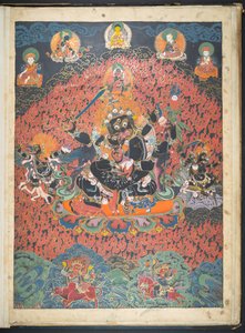 Add. Or. 3049 Uno di 12 disegni che raffigurano divinità tibetane di un artista tibetano, probabilmente a Lhasa, c.1800 da School Tibetan