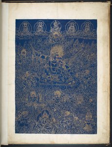 Uno dei 12 disegni che raffigurano divinità tibetane di un artista tibetano, probabilmente a Lhasa, c.1800