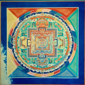 Mandala di Sarvavid Vairocana, soffitto del Palazzo del Potala a Lhasa da School Tibetan