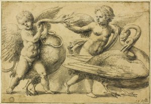 Putti che Giocano con i Cigni