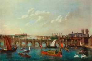 La chiatta reale sul fiume Tamigi, Londra da School of Samuel Scott