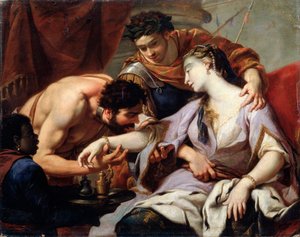 Regina e schiavo, XVII secolo da School of Simon Vouet