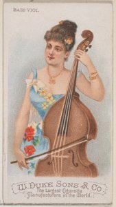 Viola da gamba, dalla serie Strumenti Musicali N82 per sigarette marca Duke, 1888