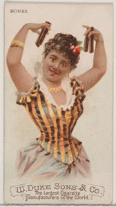 Ossa, dalla serie Strumenti Musicali N82 per sigarette Duke, 1888 da Schumacher and Ettlinger