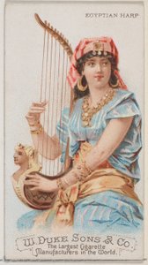 Arpa egiziana, dalla serie Strumenti Musicali N82 per sigarette Duke, 1888