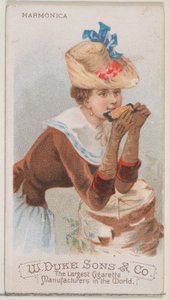 Armonica, dalla serie Strumenti Musicali N82 per sigarette marca Duke, 1888