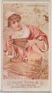 Flauti di Pan, dalla serie Strumenti Musicali N82 per sigarette marca Duke, 1888