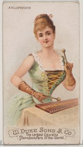 Xilofono, dalla serie Strumenti Musicali N82 per sigarette marca Duke, 1888
