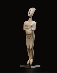 Figura femminile reclinata cicladica, pezzo nominale del Maestro Schuster, Cicladico Antico II, c.2400 a.C. da Schuster Master