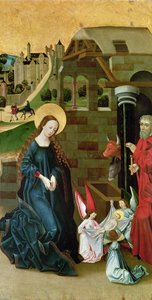 Adorazione di Gesù Bambino (pannello laterale di un trittico) da Schwabian School