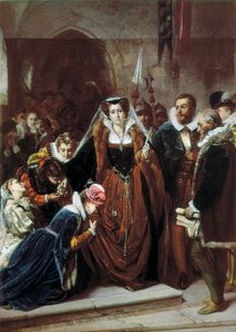 la Regina Maria I Stuart (1542-1587) cammina verso il Patibolo da Scipione Vannutelli