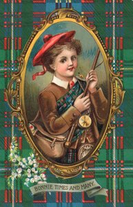 Biglietto di Capodanno britannico (litografia a colori)