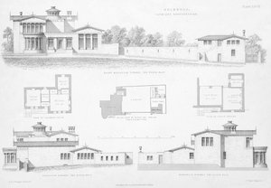 Dettagli esterni di Holmwood, Glasgow da Scottish School