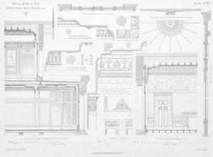 Dettagli decorativi interni di Holmwood, Glasgow