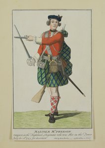 Malcolm McPherson, caporale nel reggimento Black Watch, fucilato per diserzione, 1743 da Scottish School