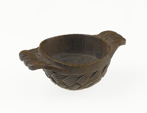 Quaich, ciotola o recipiente da bere delle Highlands con due manici, c.1700 da Scottish School