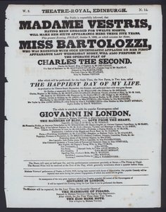 Programma teatrale per il Theatre Royal, Edimburgo, 9 ottobre 1829 da Scottish School