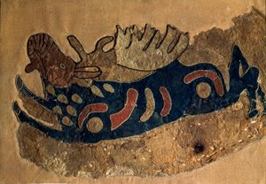Arte scitica: frammento di rivestimento di sella in feltro. San Pietroburgo, Museo dell