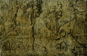 Paesaggio con mulini a vento da Sebald Baumhauer