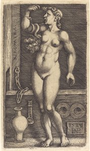 Cleopatra in piedi da Sebald Beham